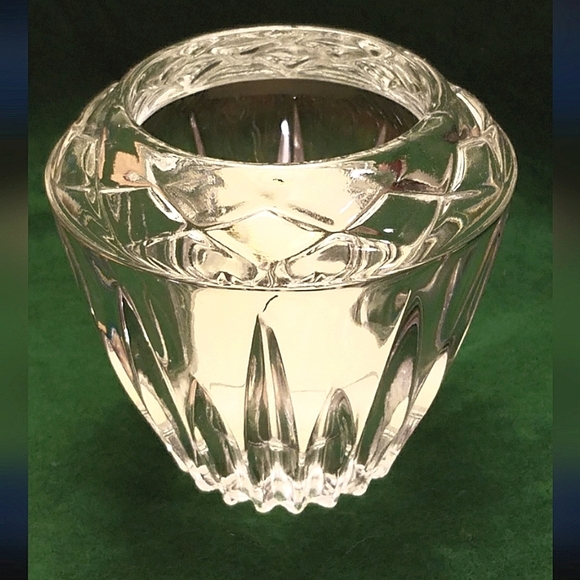 🕯️🍁Princess House Highlights Glass  Crystal Tealight Candle Holder - Picture 1 of 3
